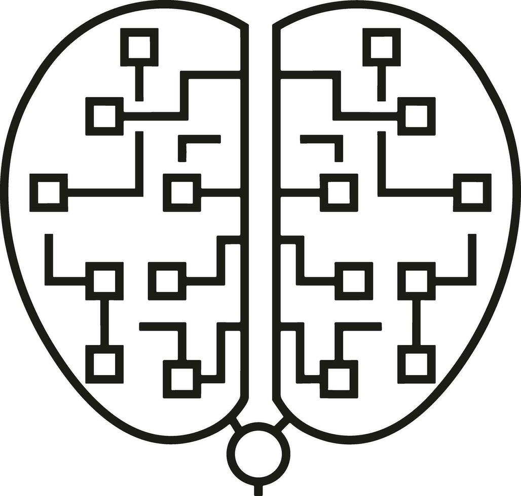 cerveau idée symbole icône vecteur image. illustration de le Créatif intelligence pense conception image