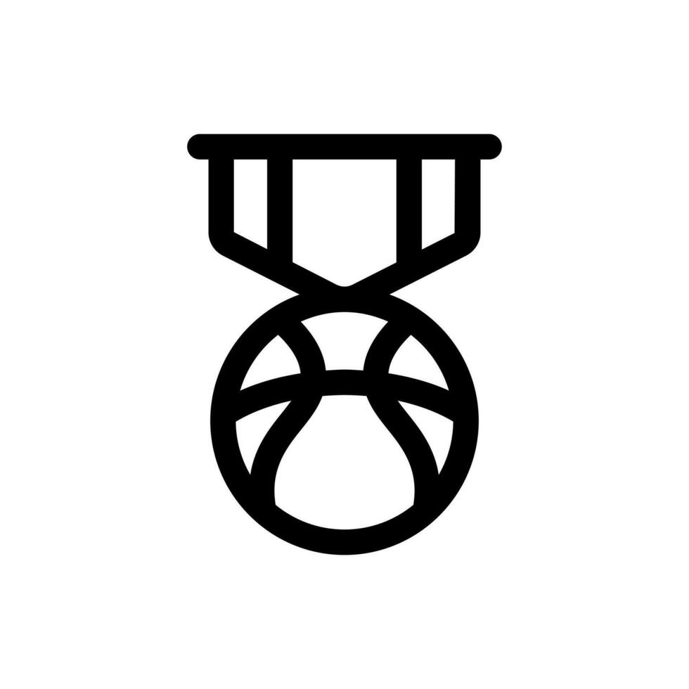 Facile basketball médaille icône. le icône pouvez être utilisé pour sites Internet, impression modèles, présentation modèles, illustrations, etc vecteur
