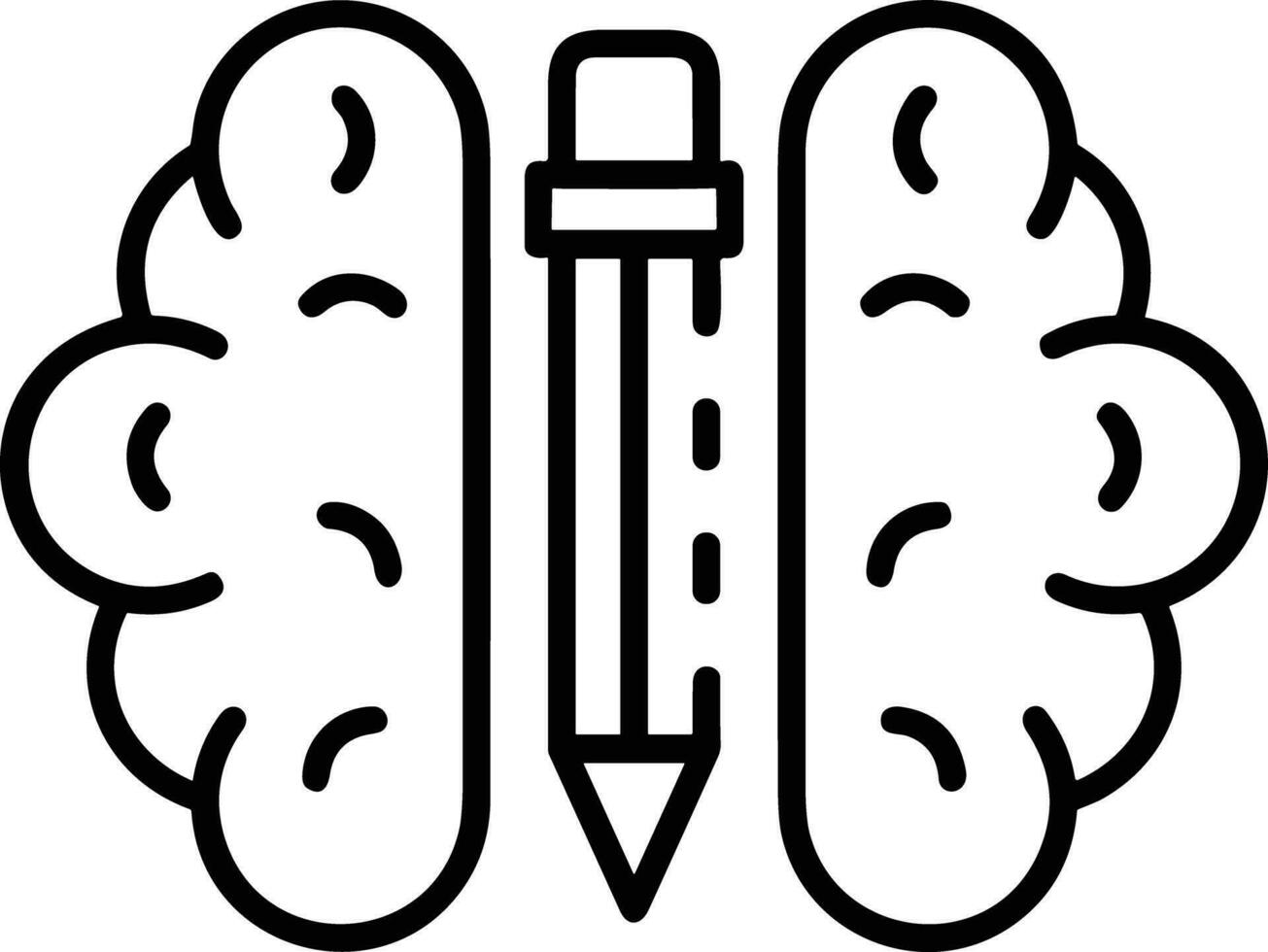 cerveau idée symbole icône vecteur image. illustration de le Créatif intelligence pense conception image