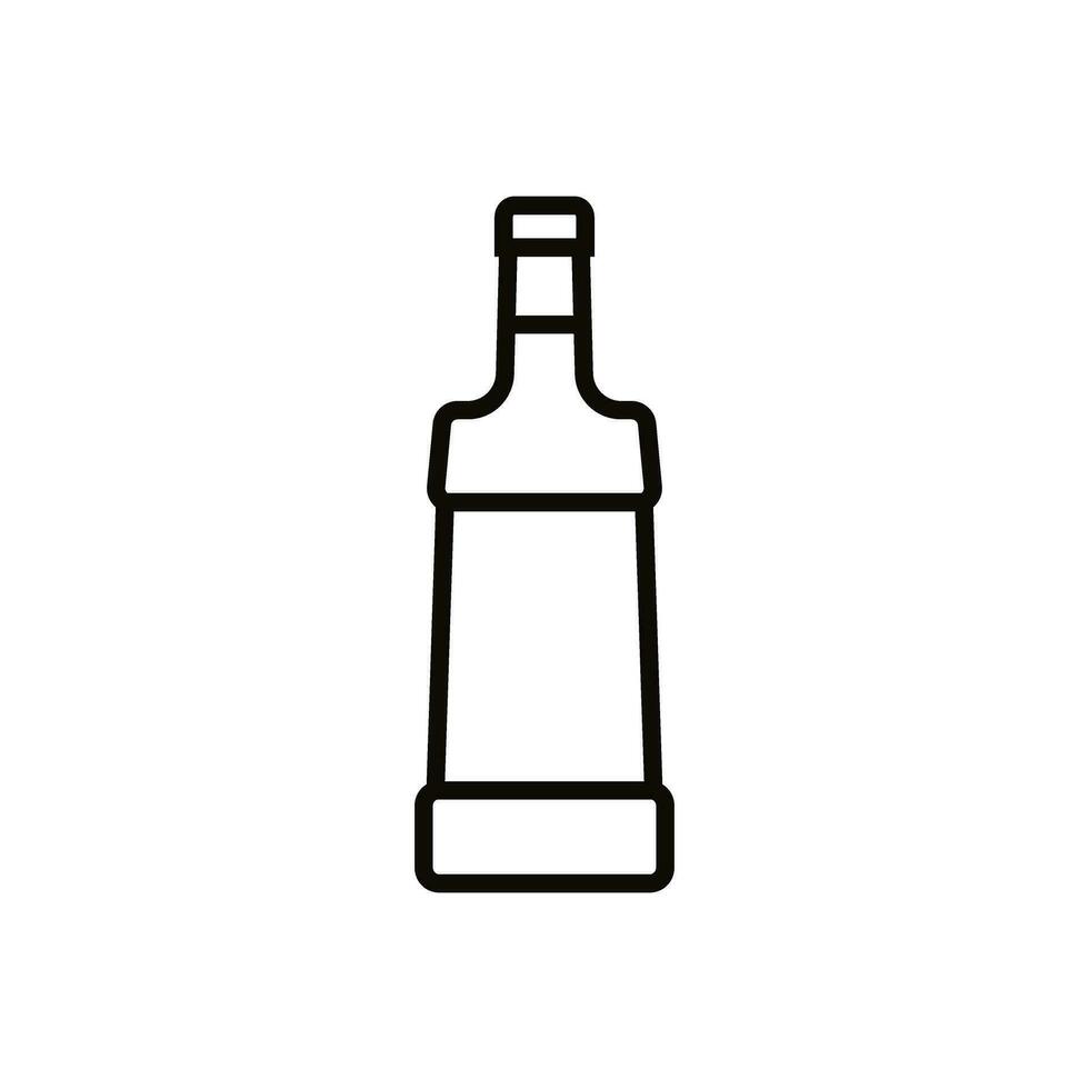 bouteille icône vecteur. bouteille pour l'eau illustration signe. bouteille de de l'alcool symbole ou logo. vecteur