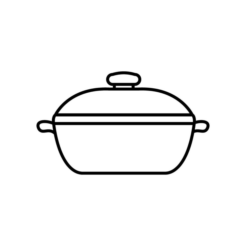 pot icône vecteur. cuisine illustration signe. ustensiles de cuisine symbole. nourriture logo. vecteur