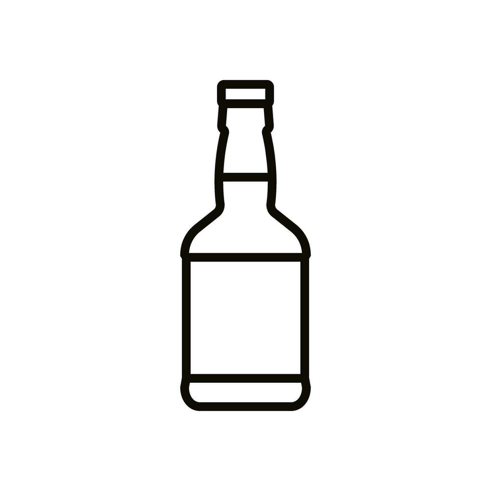 bouteille icône vecteur. bouteille pour l'eau illustration signe. bouteille de de l'alcool symbole ou logo. vecteur