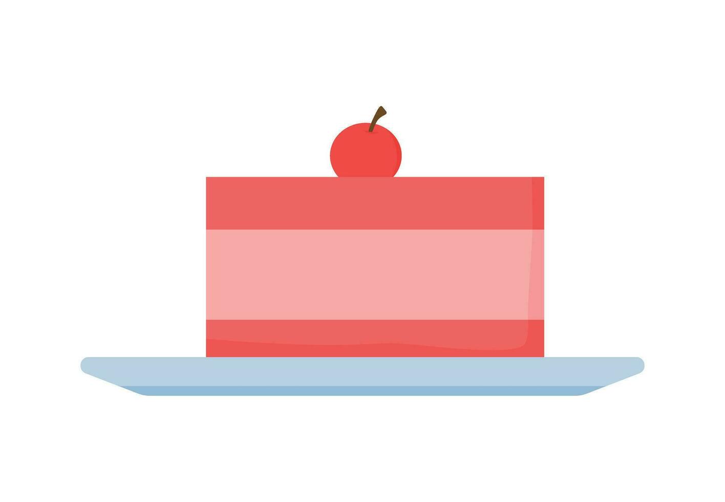Cerise gâteau vecteur illustration