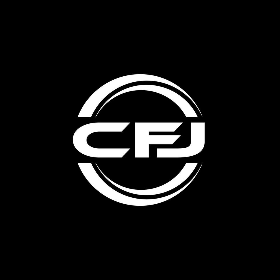 cfj logo conception, inspiration pour une unique identité. moderne élégance et Créatif conception. filigrane votre Succès avec le frappant cette logo. vecteur