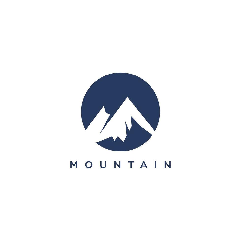 Montagne logo vecteur avec moderne abstrait idée