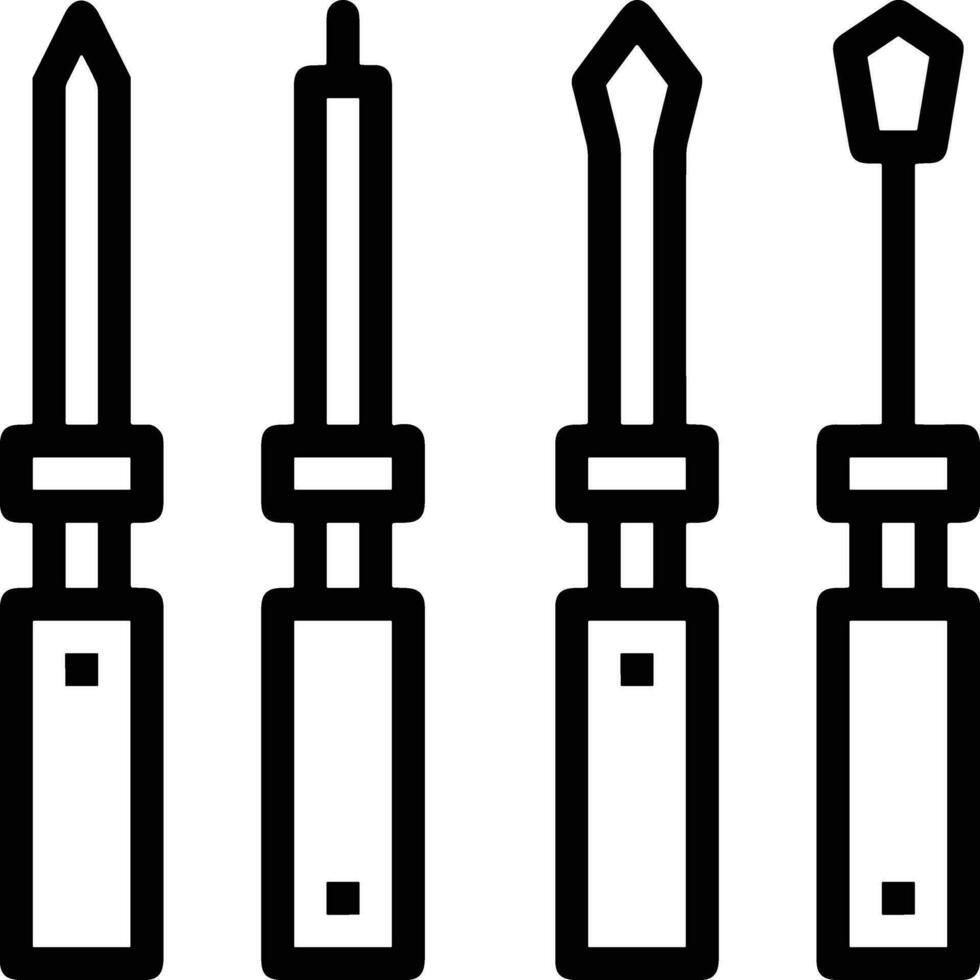 Tournevis réparation icône symbole vecteur image. illustration de le réparer boîte à outils conception image. eps dix