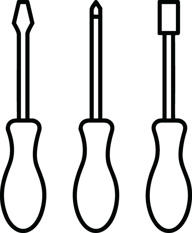 Tournevis réparation icône symbole vecteur image. illustration de le réparer boîte à outils conception image. eps dix