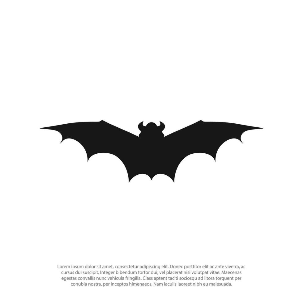 vecteur silhouette de une noir chauve souris pour le modèle et Contexte de le emballage conception pour Halloween. une planant chauve souris avec pointu oreilles et ouvert ailes est tiré dans le style de griffonnages sur une blanc