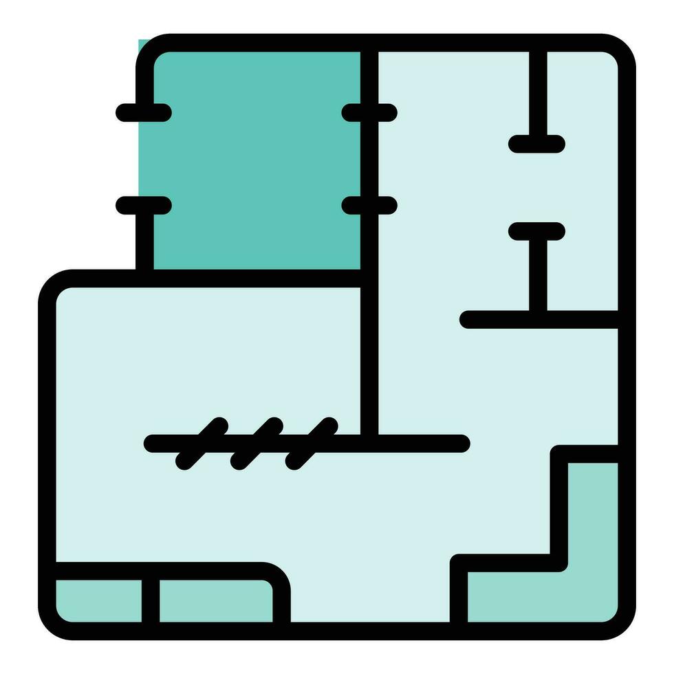 appartement plan icône vecteur plat