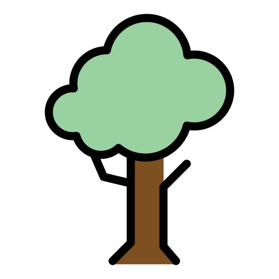 arbre jardinage icône vecteur plat