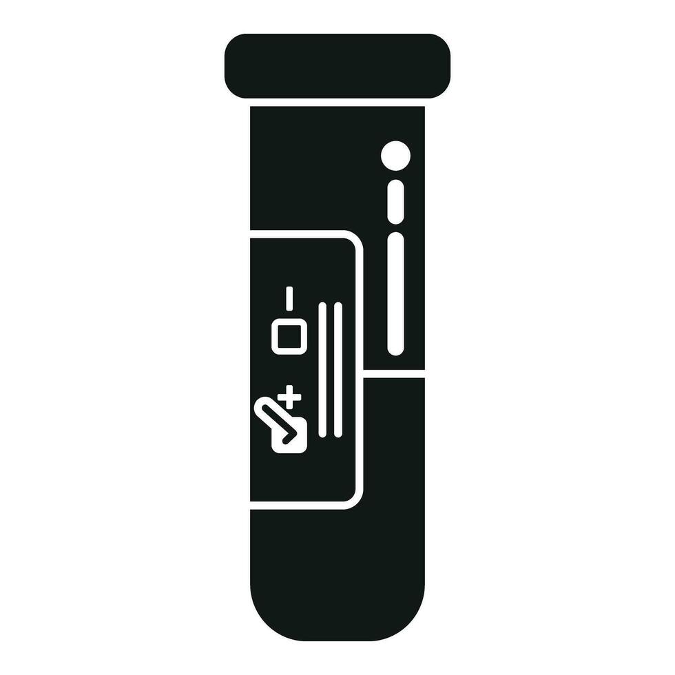 Les données tester tube icône Facile vecteur. médical laboratoire vecteur