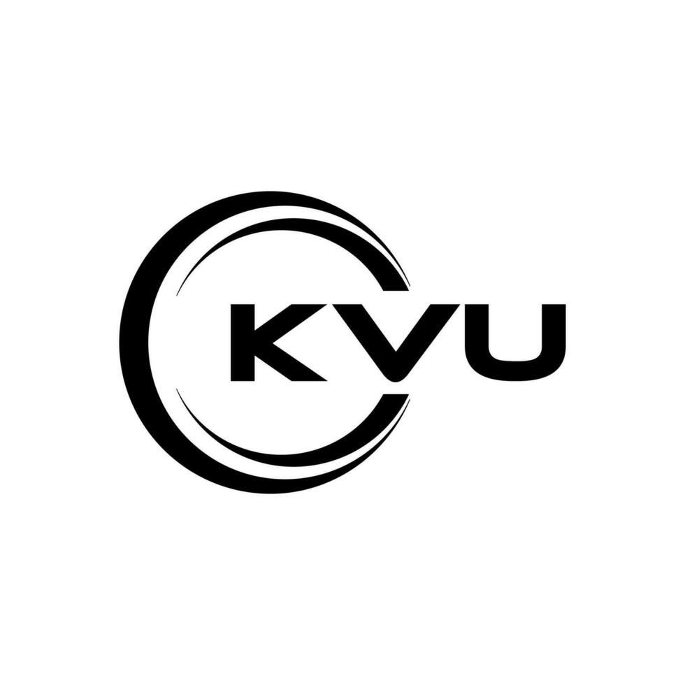 kvu logo conception, inspiration pour une unique identité. moderne élégance et Créatif conception. filigrane votre Succès avec le frappant cette logo. vecteur