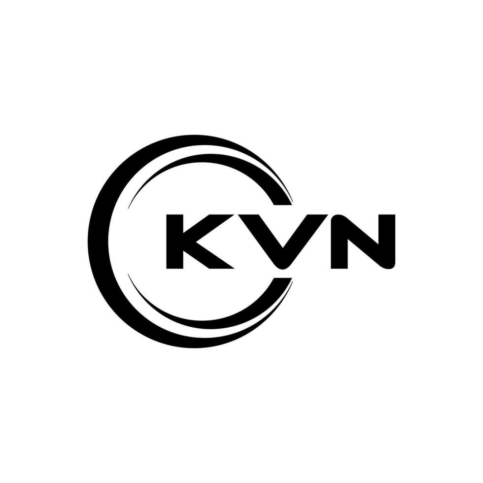 kvn logo conception, inspiration pour une unique identité. moderne élégance et Créatif conception. filigrane votre Succès avec le frappant cette logo. vecteur