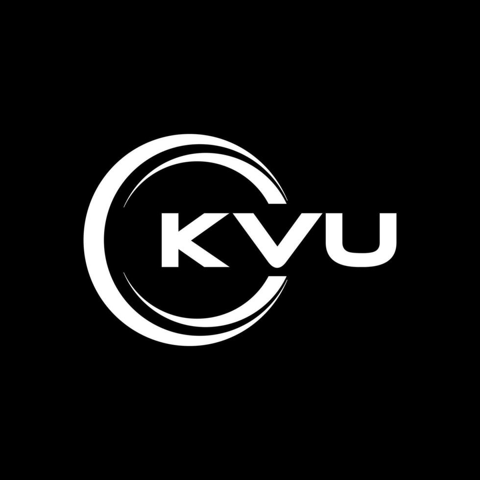 kvu logo conception, inspiration pour une unique identité. moderne élégance et Créatif conception. filigrane votre Succès avec le frappant cette logo. vecteur
