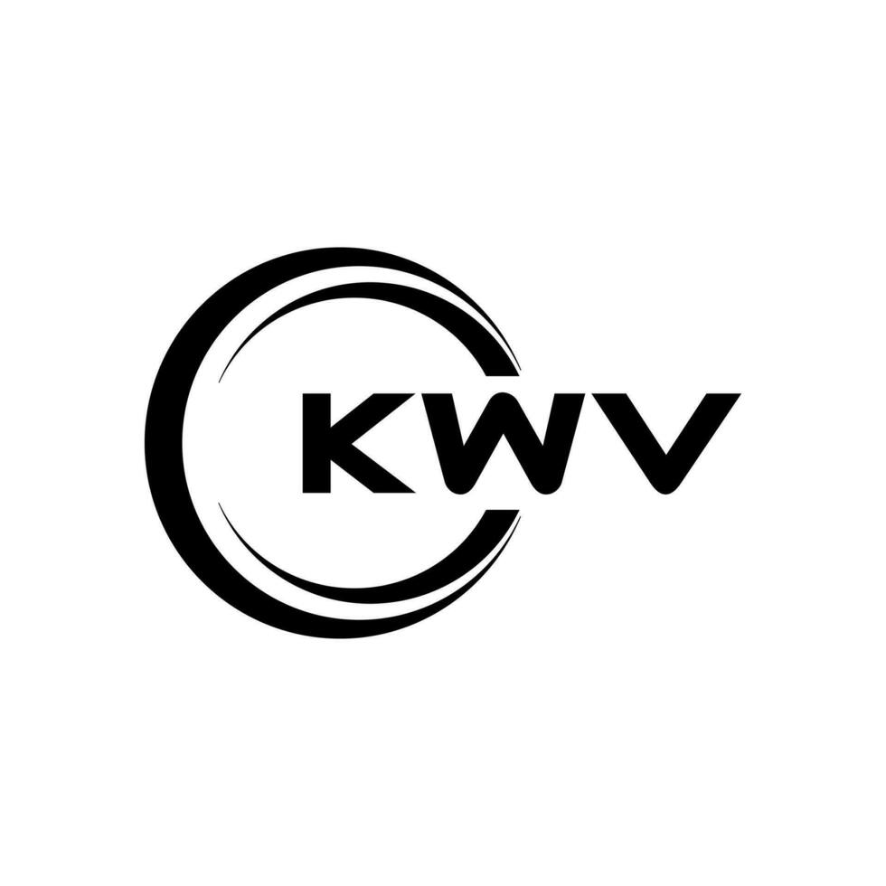 kwv logo conception, inspiration pour une unique identité. moderne élégance et Créatif conception. filigrane votre Succès avec le frappant cette logo. vecteur