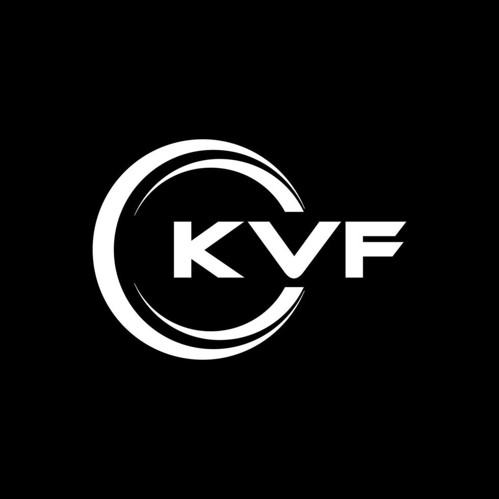 kvf logo conception, inspiration pour une unique identité. moderne élégance et Créatif conception. filigrane votre Succès avec le frappant cette logo. vecteur