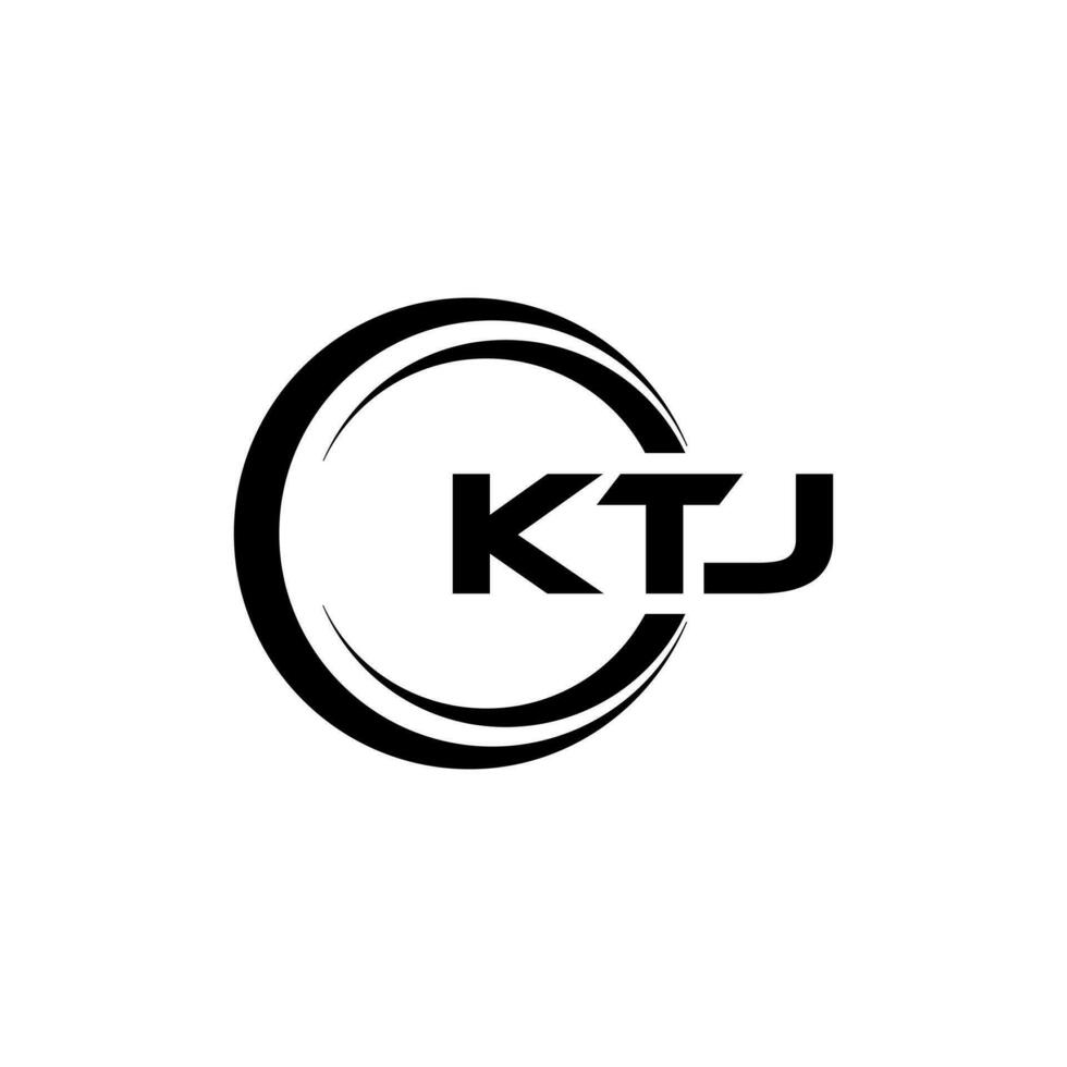 ktj logo conception, inspiration pour une unique identité. moderne élégance et Créatif conception. filigrane votre Succès avec le frappant cette logo. vecteur