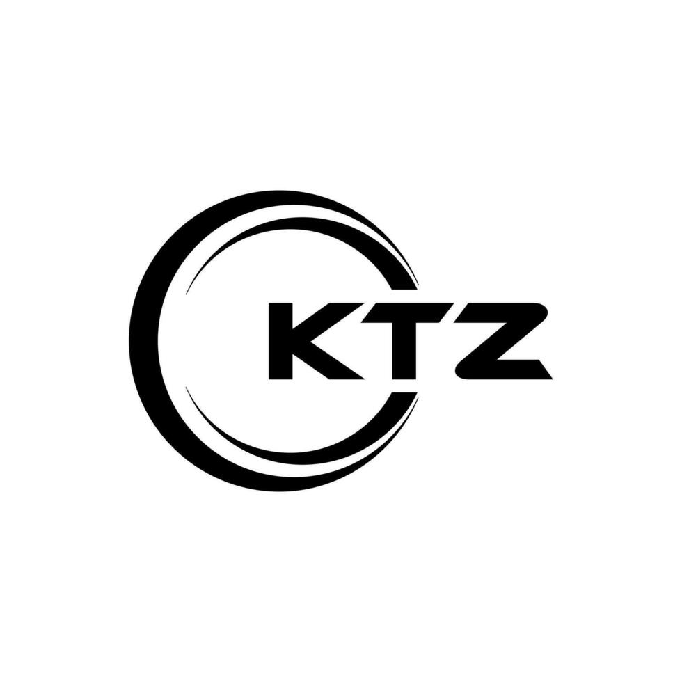 ktz logo conception, inspiration pour une unique identité. moderne élégance et Créatif conception. filigrane votre Succès avec le frappant cette logo. vecteur