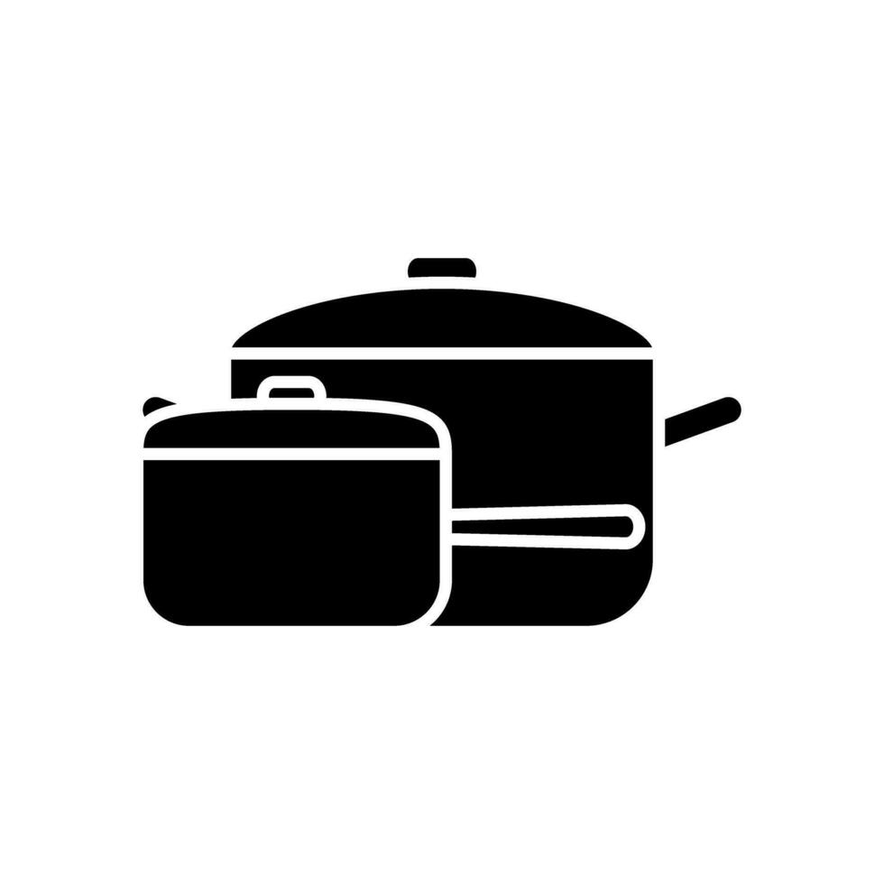 pot icône vecteur. cuisine illustration signe. ustensiles de cuisine symbole. nourriture logo. vecteur