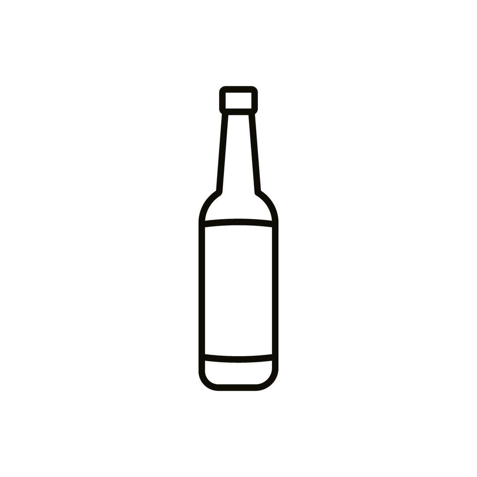 bouteille icône vecteur. bouteille pour l'eau illustration signe. bouteille de de l'alcool symbole ou logo. vecteur