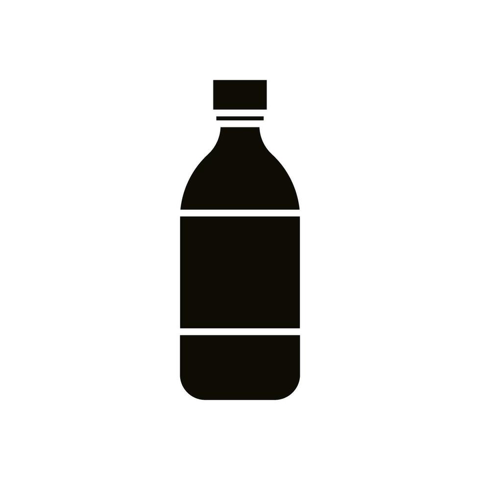 bouteille icône vecteur. bouteille pour l'eau illustration signe. bouteille de de l'alcool symbole ou logo. vecteur