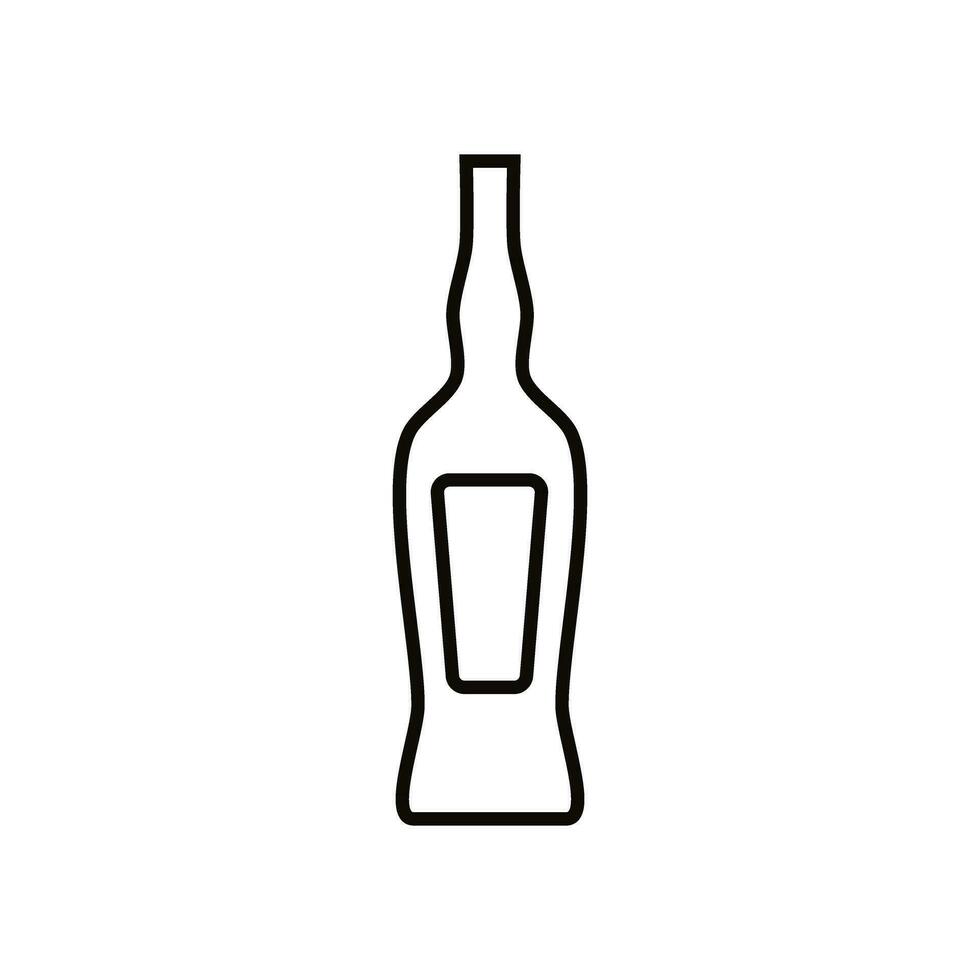 bouteille icône vecteur. bouteille pour l'eau illustration signe. bouteille de de l'alcool symbole ou logo. vecteur