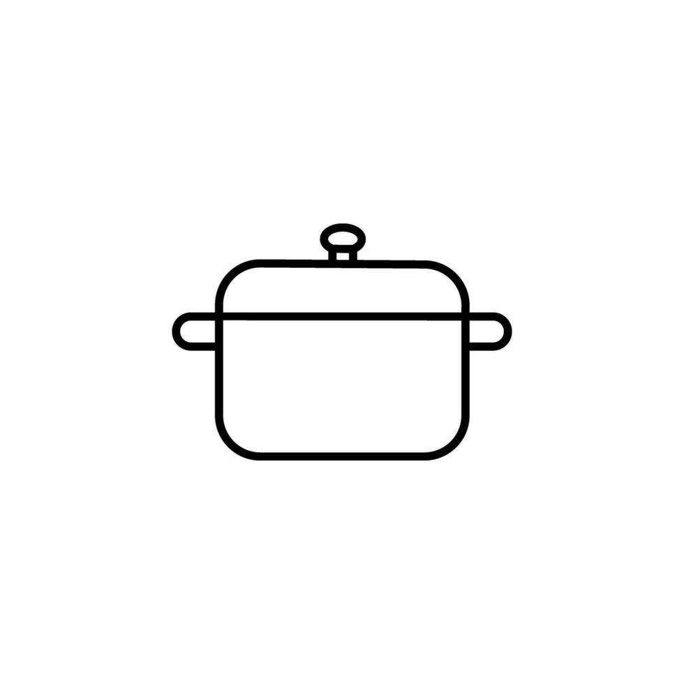 pot icône vecteur. cuisine illustration signe. ustensiles de cuisine symbole. nourriture logo. vecteur