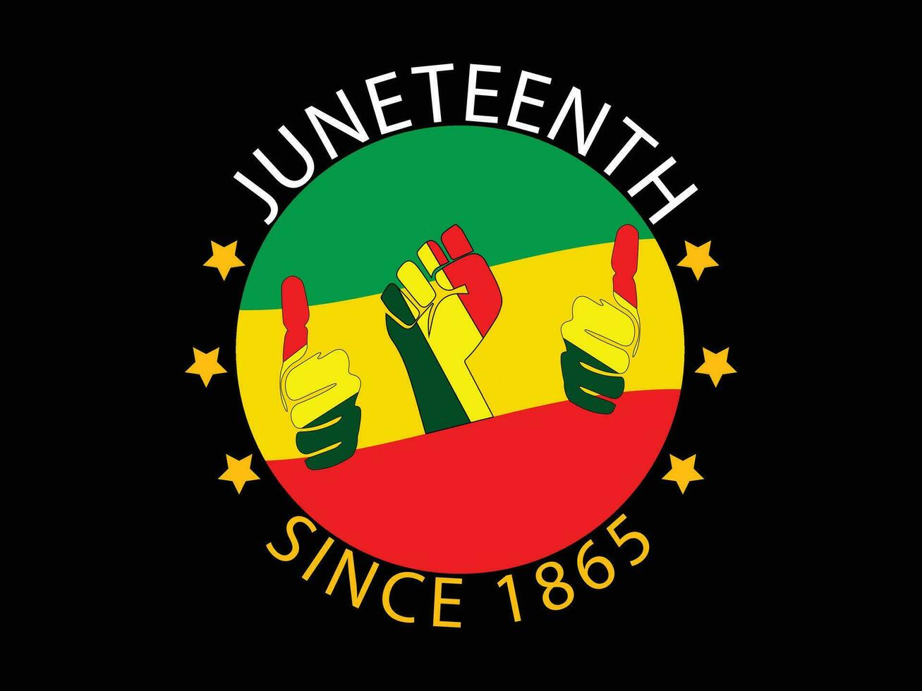 juneteenth gratuit ish puisque 1865 T-shirt, juneteenth ancien chemise, puisque 1865 chemise impression modèle vecteur