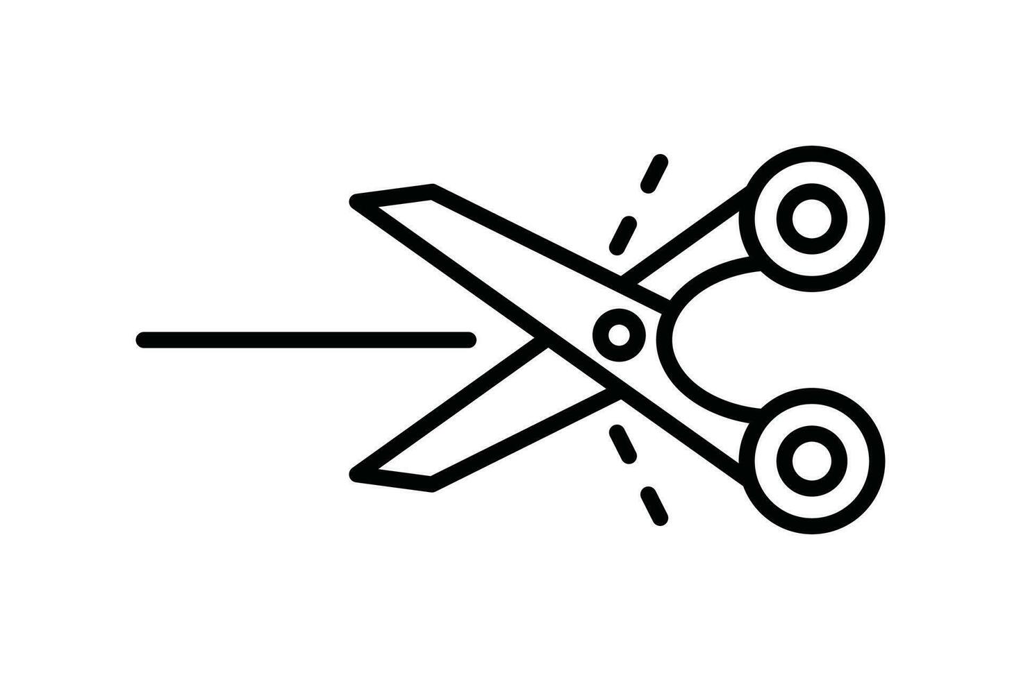 les ciseaux icône. icône en relation à papeterie. ligne icône style. Facile vecteur conception modifiable