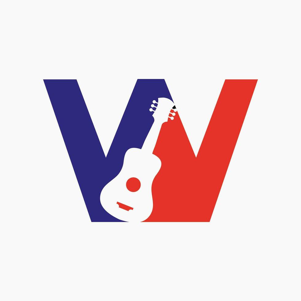 lettre ré guitare logo. guitariste logo concept avec guitare icône. Festival et la musique symbole vecteur