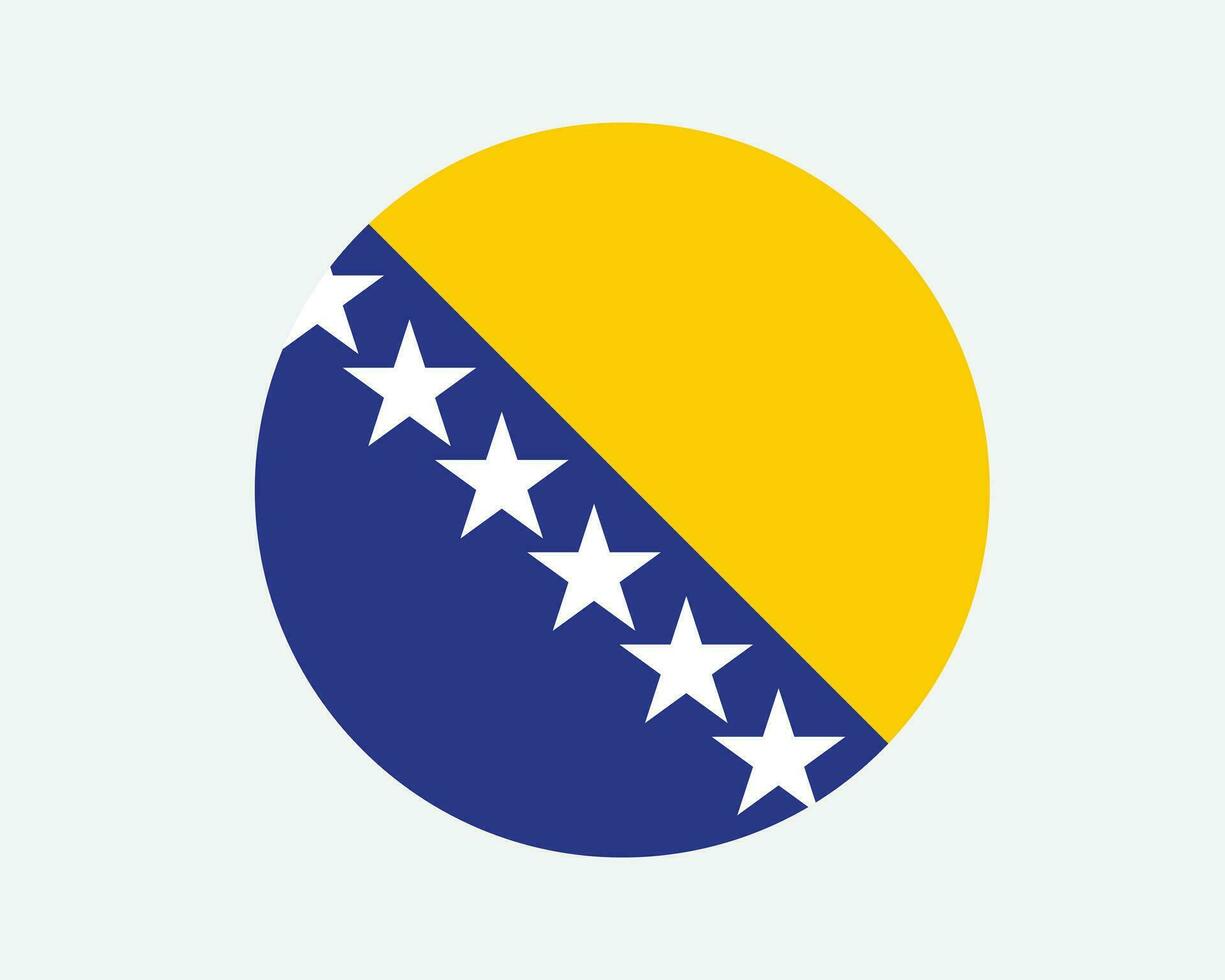 Bosnie et herzégovine rond pays drapeau. circulaire bosniaque et herzégovinien nationale drapeau. Bosnie et herzégovine cercle forme bouton bannière. eps vecteur illustration.