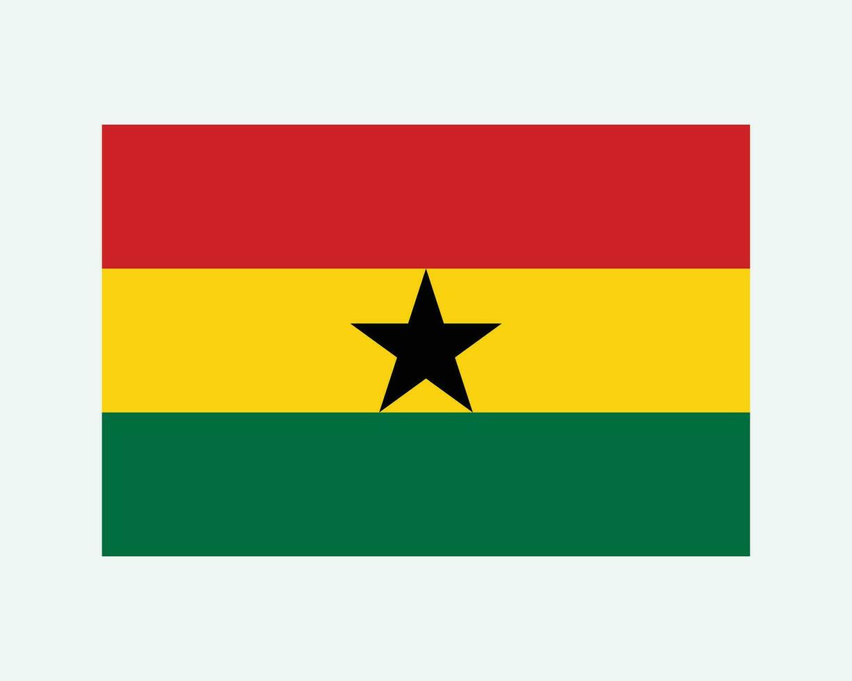 nationale drapeau de Ghana. ghanéen pays drapeau. république de Ghana détaillé bannière. eps vecteur illustration Couper déposer.