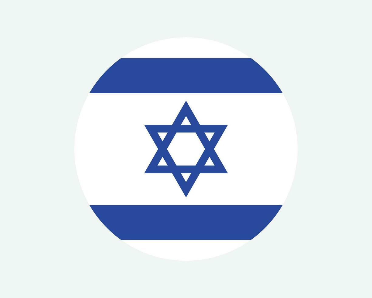 Israël rond pays drapeau. israélien cercle nationale drapeau. Etat de Israël circulaire forme bouton bannière. eps vecteur illustration.