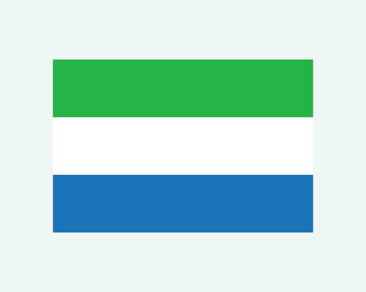 nationale drapeau de sierra Léon. sierra léonais pays drapeau. république de sierra leone détaillé bannière. eps vecteur illustration Couper déposer.