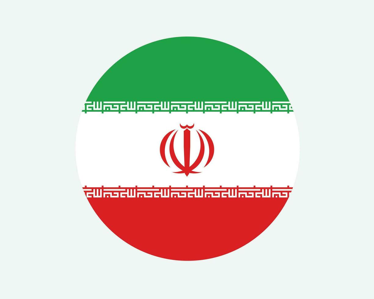 J'ai couru rond pays drapeau. iranien cercle nationale drapeau. islamique république de J'ai couru circulaire forme bouton bannière. eps vecteur illustration.