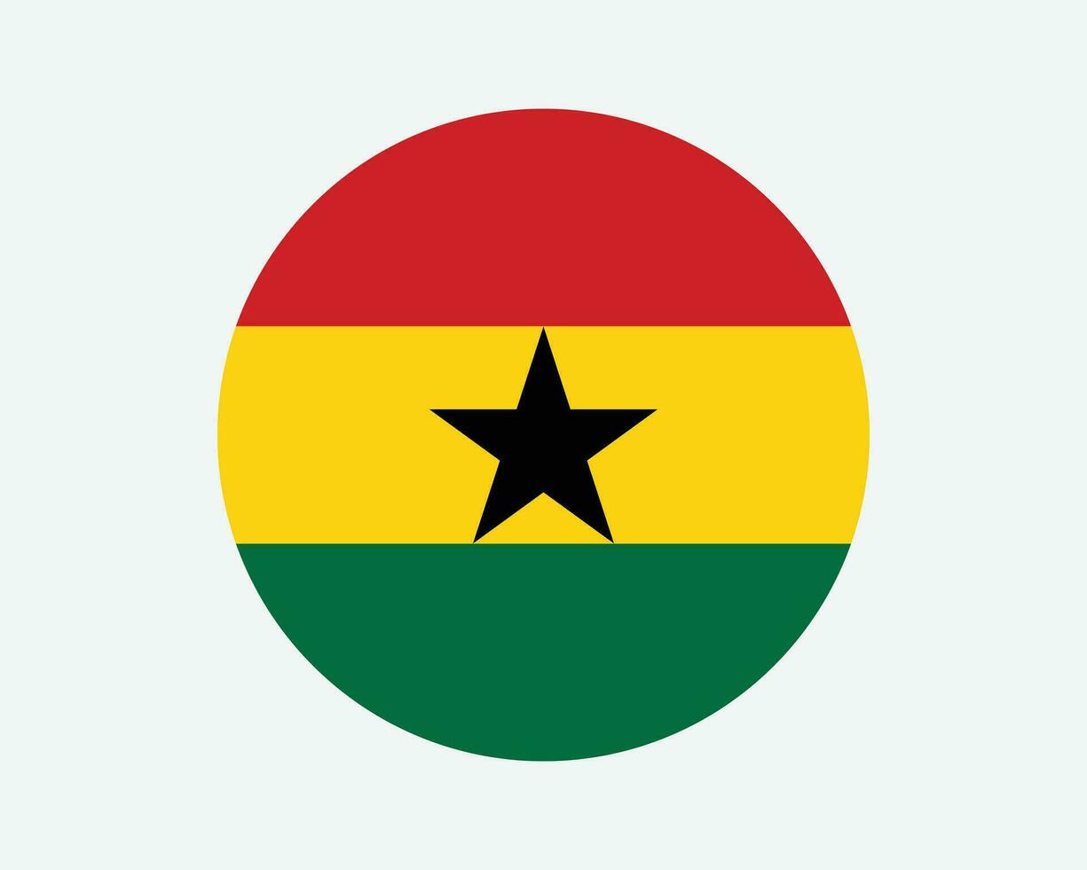 Ghana rond pays drapeau. ghanéen cercle nationale drapeau. république de Ghana circulaire forme bouton bannière. eps vecteur illustration.