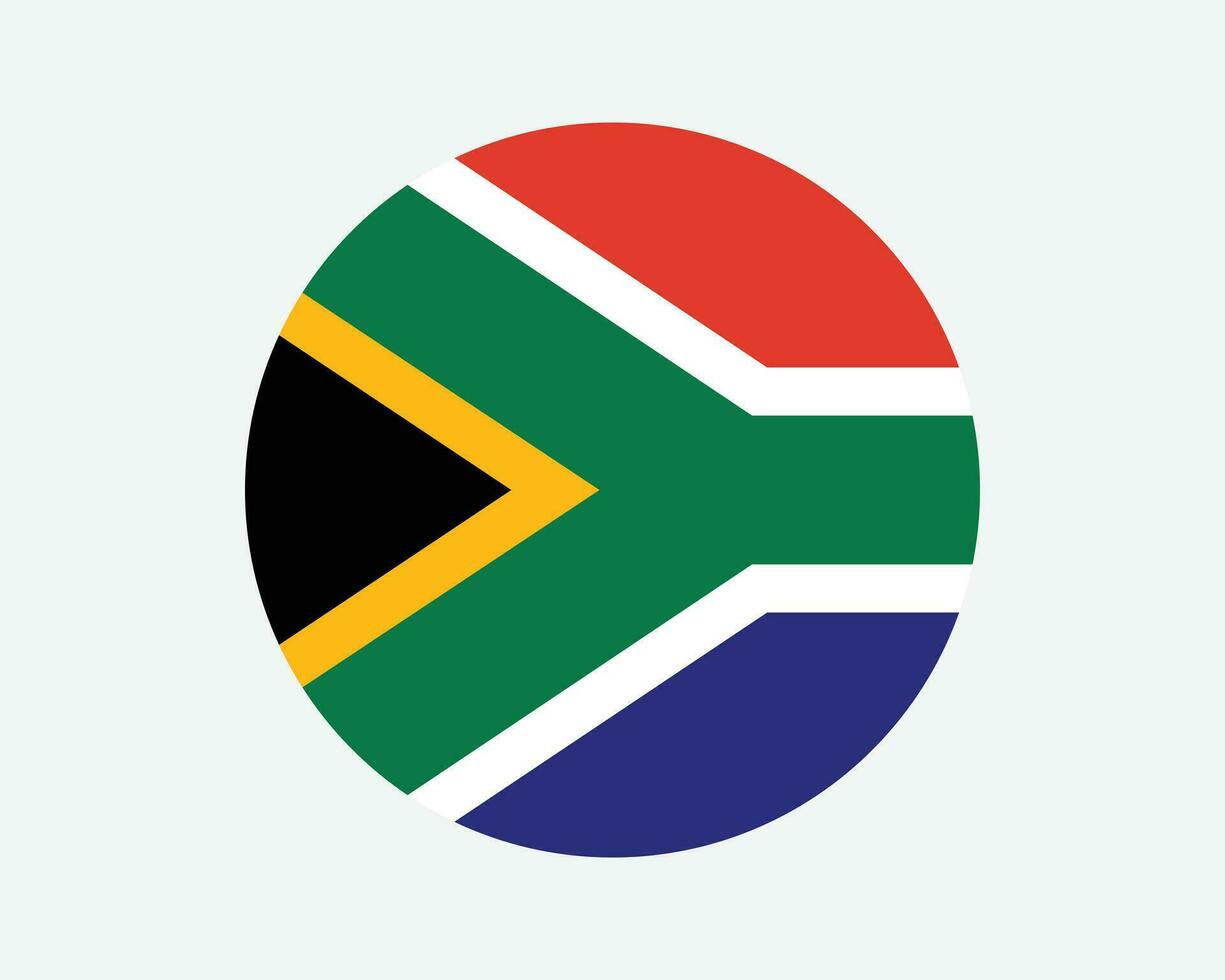 Sud Afrique rond pays drapeau. Sud africain cercle nationale drapeau. république de Sud Afrique circulaire forme bouton bannière. eps vecteur illustration.