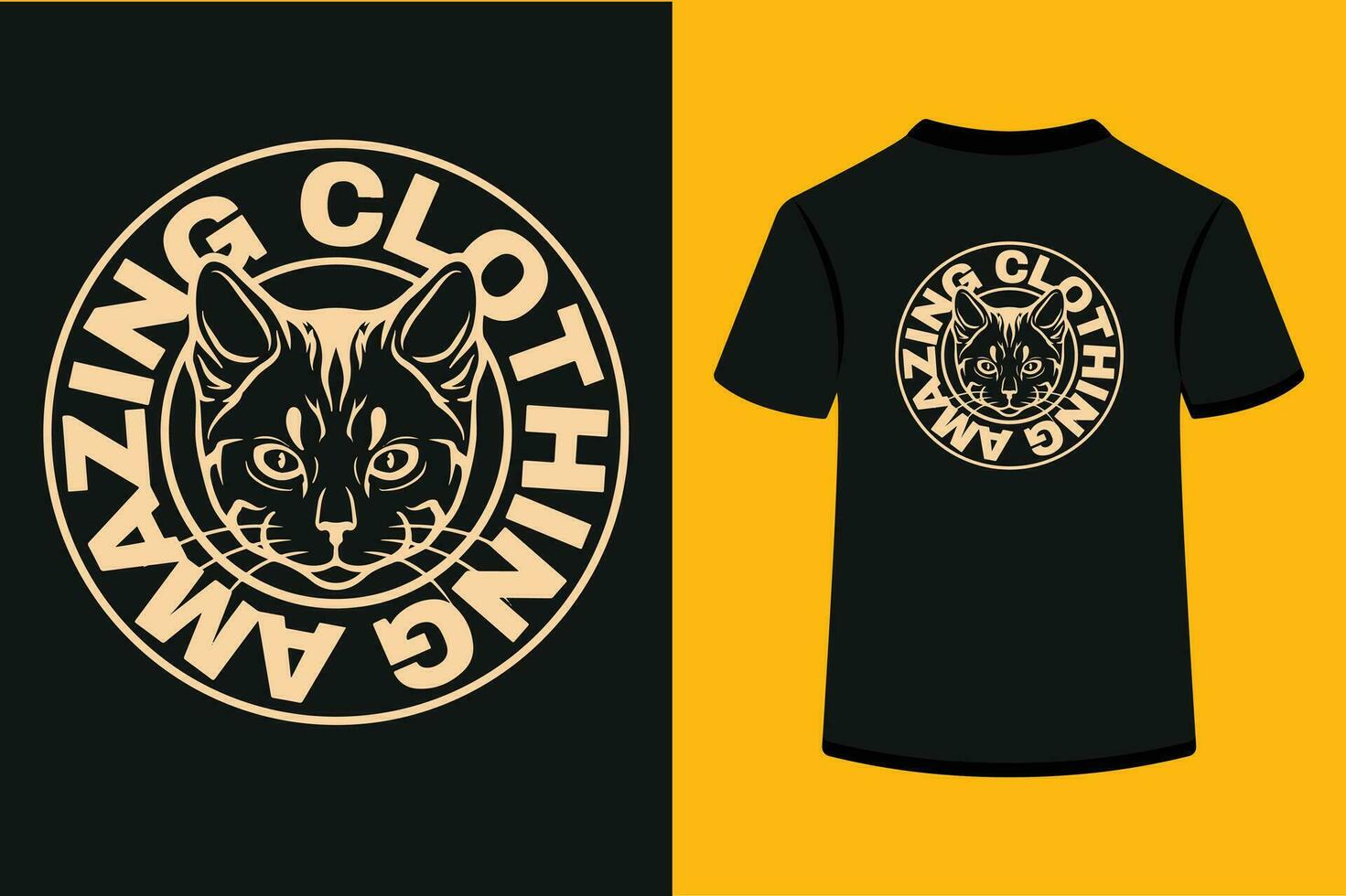 incroyable chat Vêtements vecteur T-shirt conception.