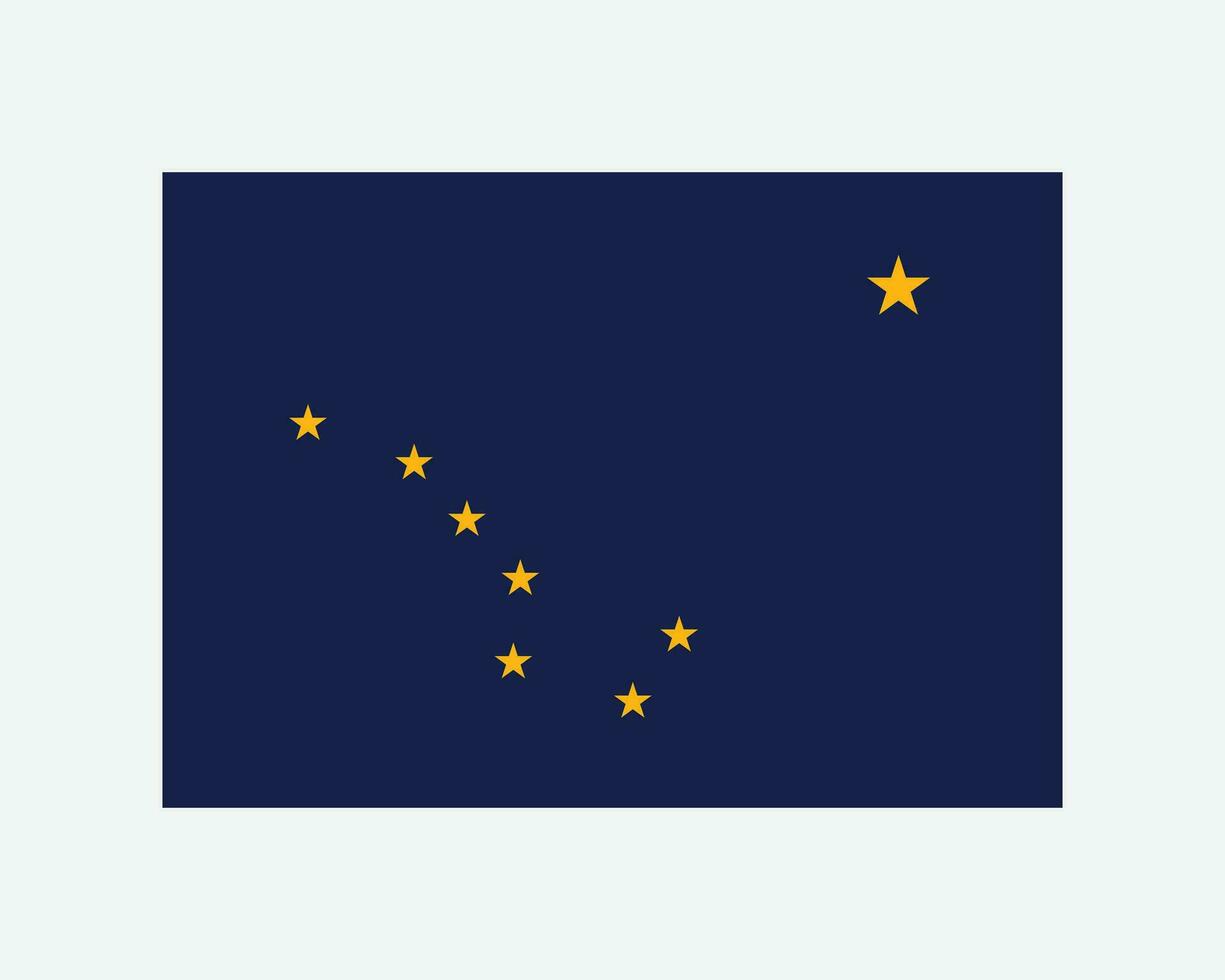 Alaska Etats-Unis Etat drapeau. drapeau de ok, Etats-Unis isolé sur blanc Contexte. uni États, Amérique, Américain, uni États de Amérique, nous État. vecteur illustration.