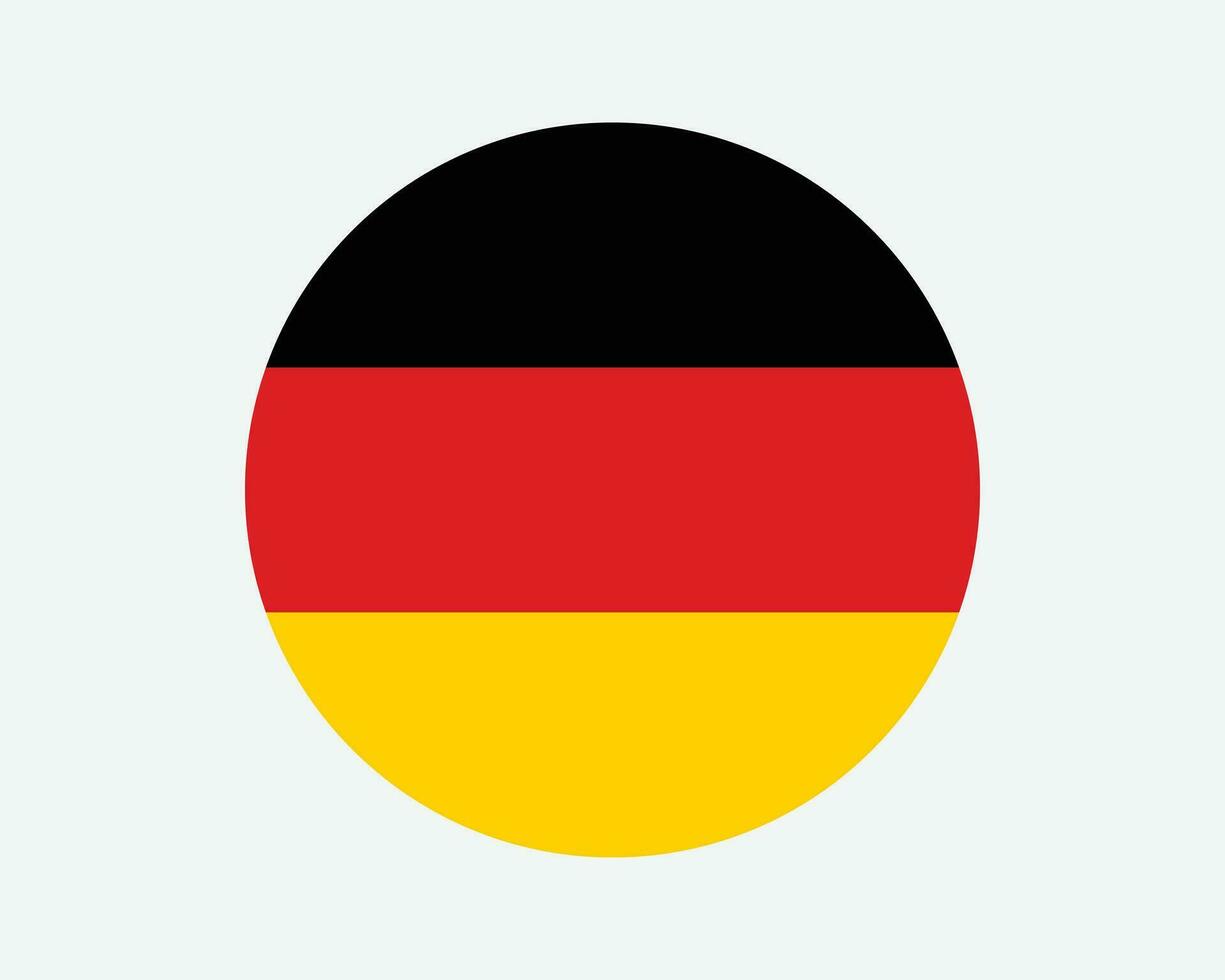 Allemagne rond pays drapeau. allemand cercle nationale drapeau. fédéral république de Allemagne circulaire forme bouton bannière. eps vecteur illustration.