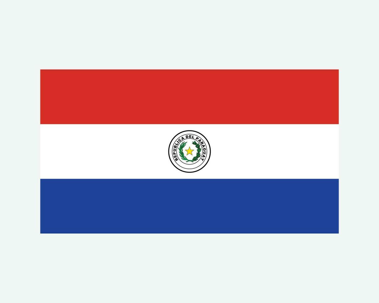 nationale drapeau de paraguay. paraguayen pays drapeau. république de paraguay détaillé bannière. eps vecteur illustration.