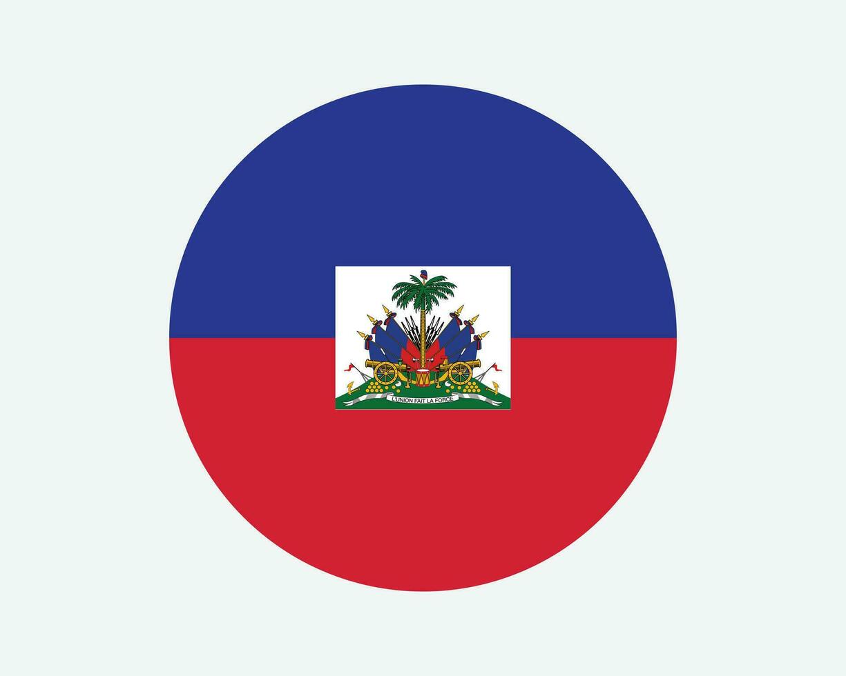 Haïti rond pays drapeau. haïtien cercle nationale drapeau. république de Haïti circulaire forme bouton bannière. eps vecteur illustration.