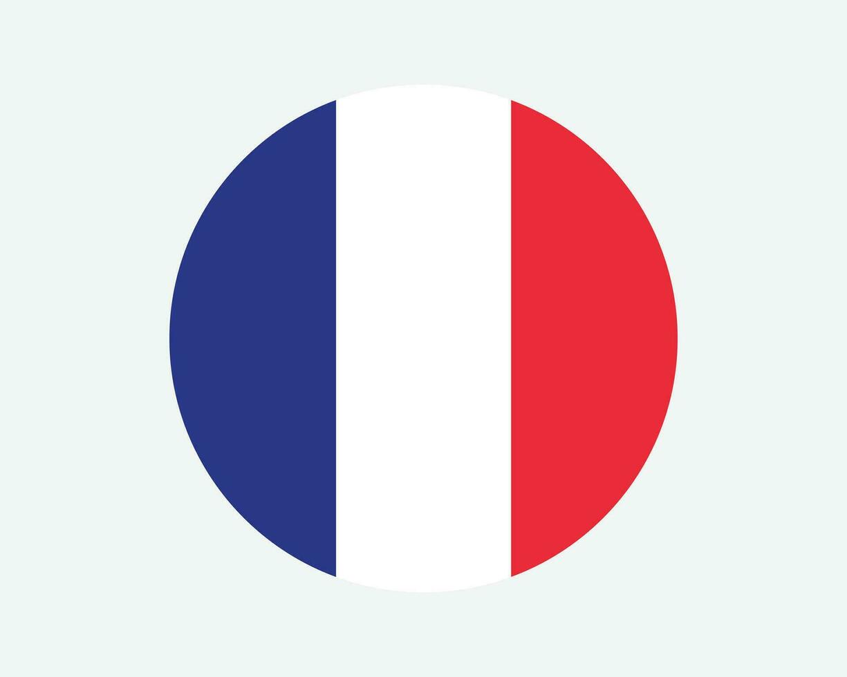 France rond pays drapeau. circulaire français nationale drapeau. français république cercle forme bouton bannière. eps vecteur illustration.