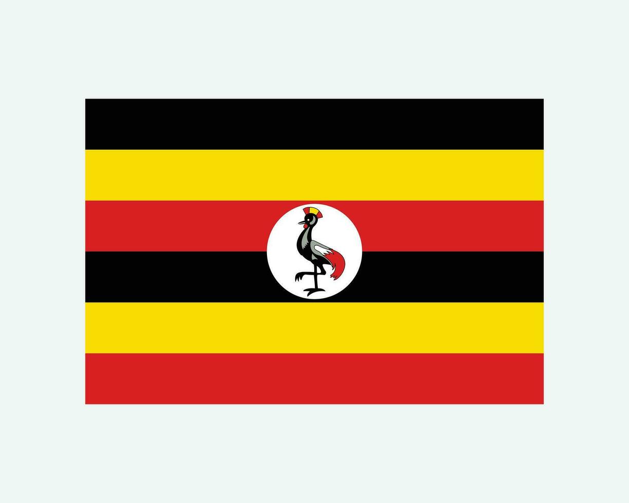 nationale drapeau de Ouganda. ougandais pays drapeau. république de Ouganda détaillé bannière. eps vecteur illustration Couper déposer.