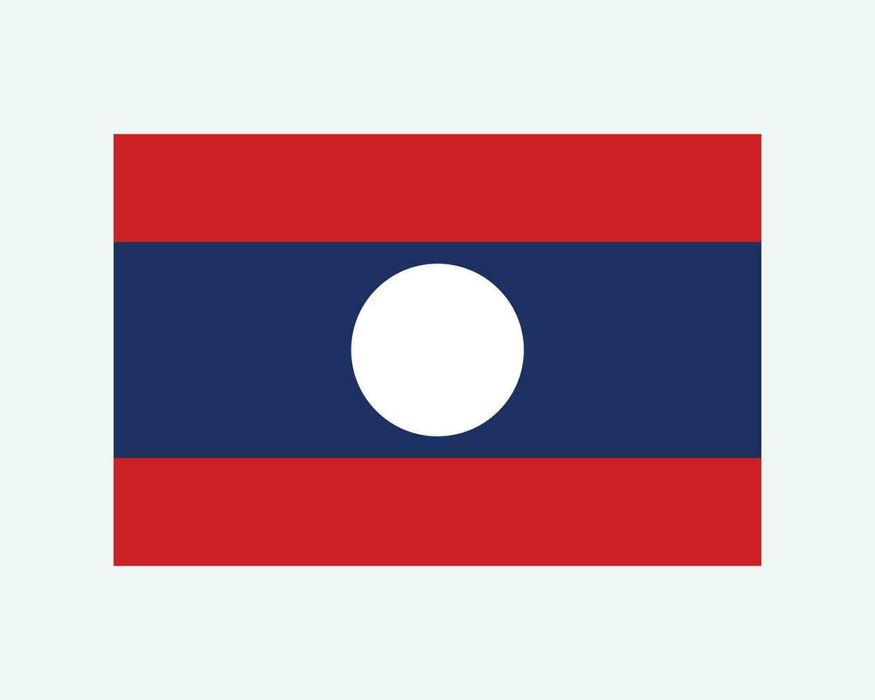 nationale drapeau de Laos. Laotien pays drapeau. lao les gens démocratique république détaillé bannière. eps vecteur illustration Couper déposer.