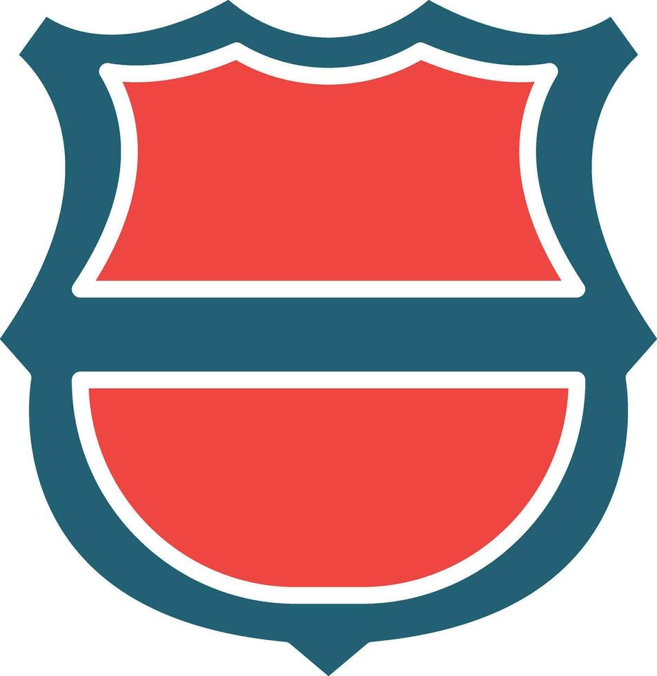 Football badge glyphe deux Couleur icône pour personnel et commercial utiliser. vecteur