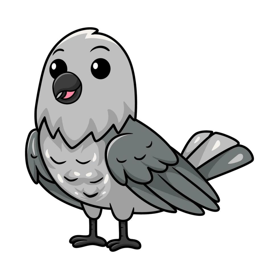 mignonne nord oiseau moqueur dessin animé posant vecteur