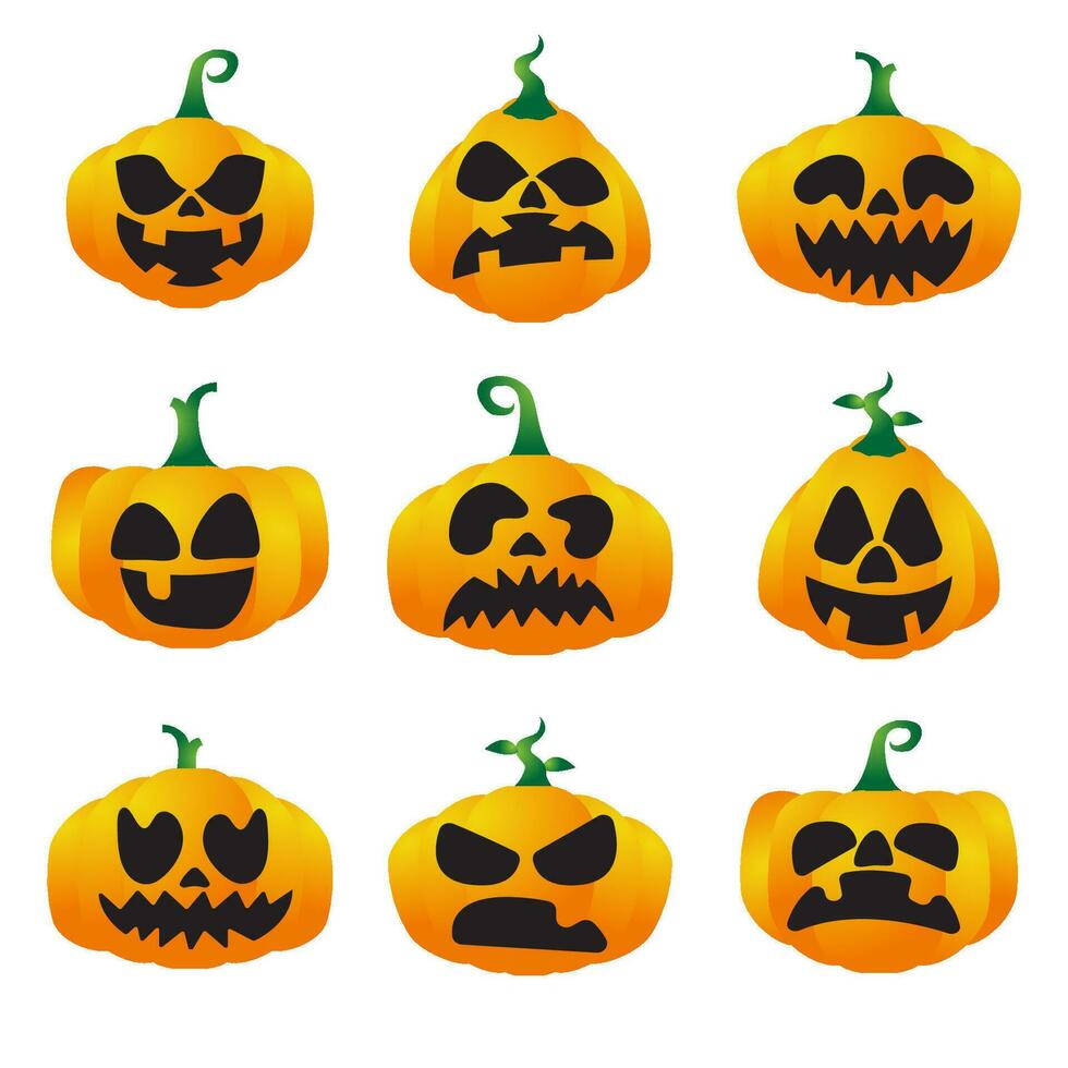 le jack o lanterne citrouille pensionnaire ligne pour Halloween contenu vecteur