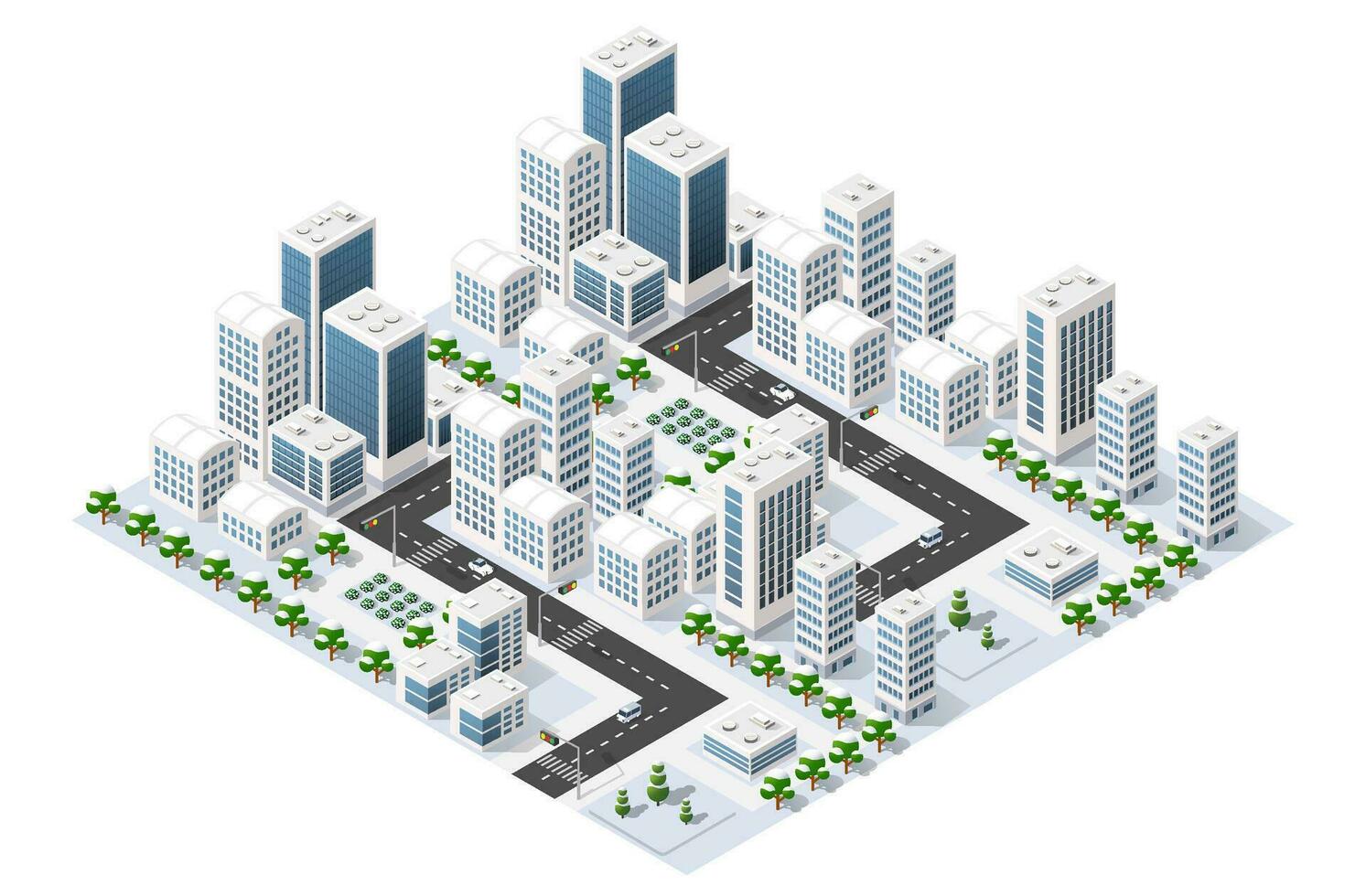 le ville mode de vie scène sur Urbain thèmes avec Maisons, voitures, personnes, des arbres et parcs. concept isométrique 3d des illustrations vecteur pour conception, Jeux, la toile