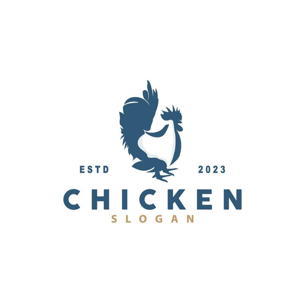 poulet logo, pour rôti poulet restaurant, ferme vecteur, Facile minimaliste conception pour restaurant nourriture affaires vecteur